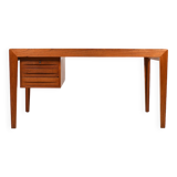 Rare bureau en teck danois des années 1950 extensible jusqu’à 230 cm