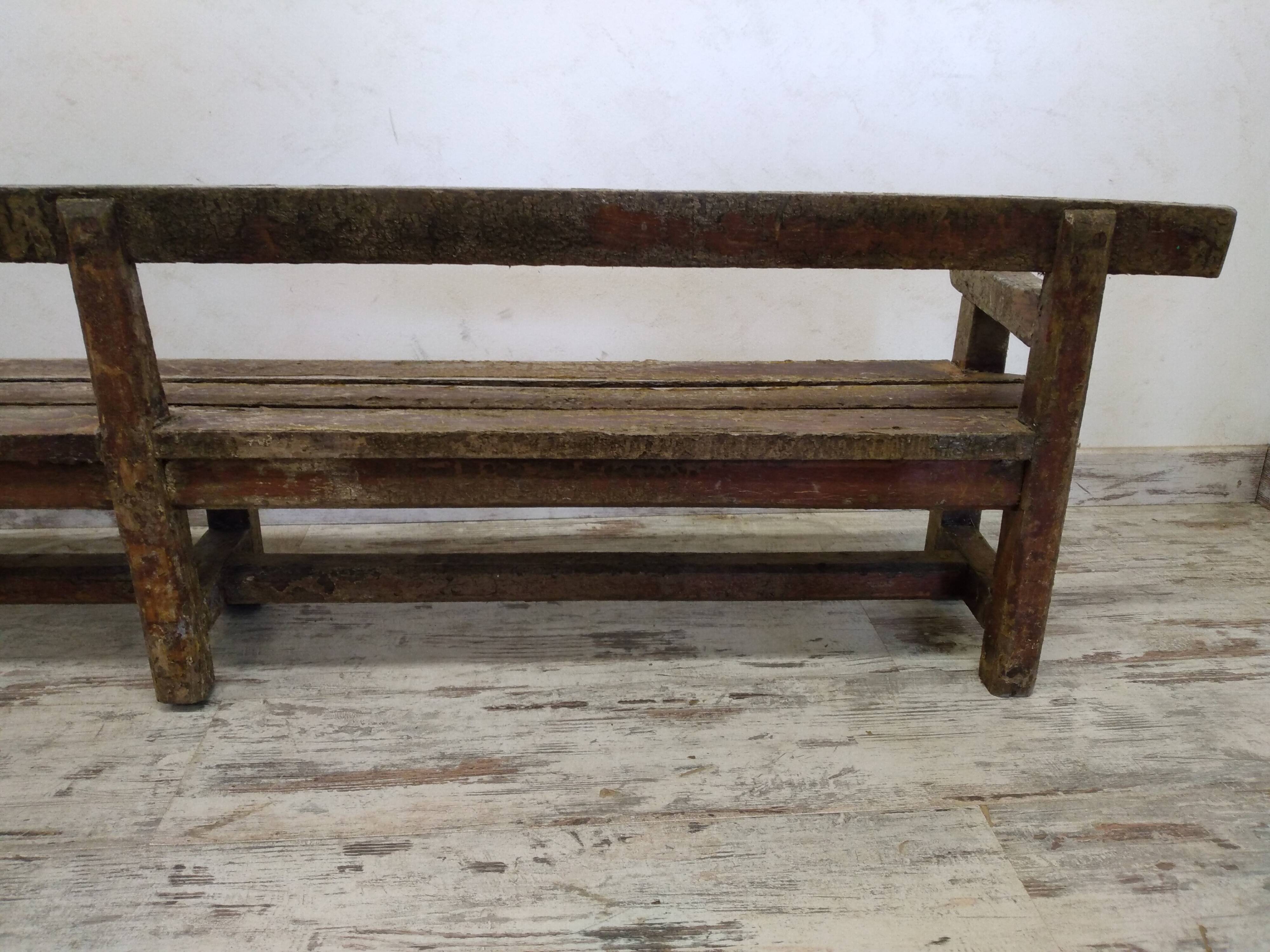 Antique wooden bench