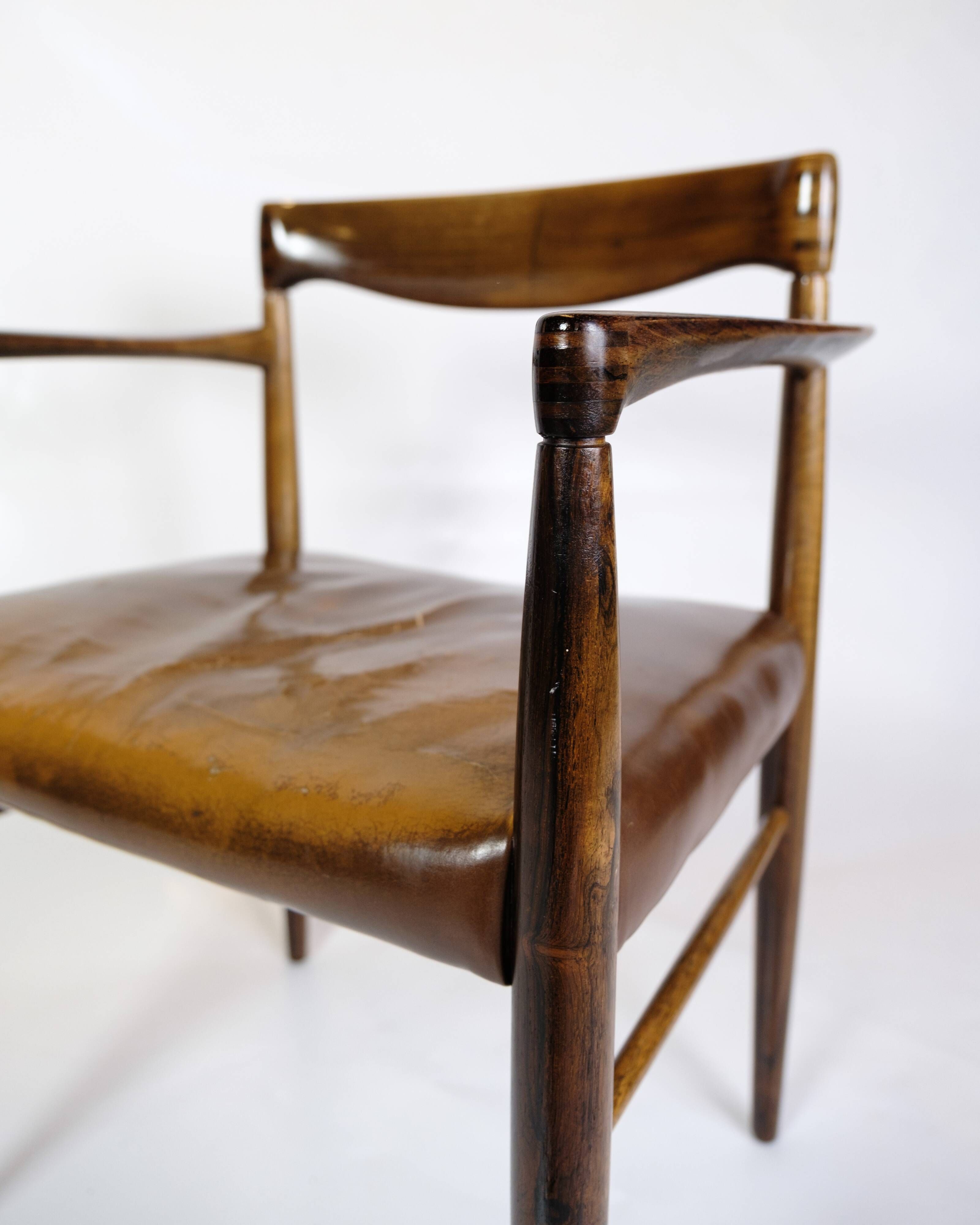 Armchair Made In Rosewood By Henry W. Klein Made By Bramin From 1960s