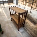 Vintage wooden open side cabinet / shelf