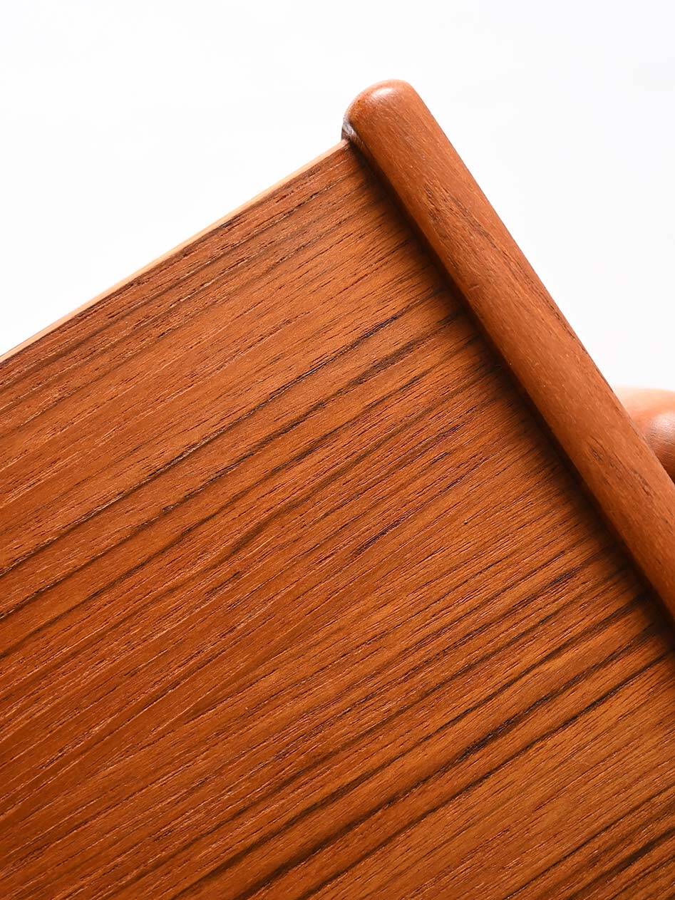 Pair of Vintage Scandinavian Teak Nightstands with hidden drawer