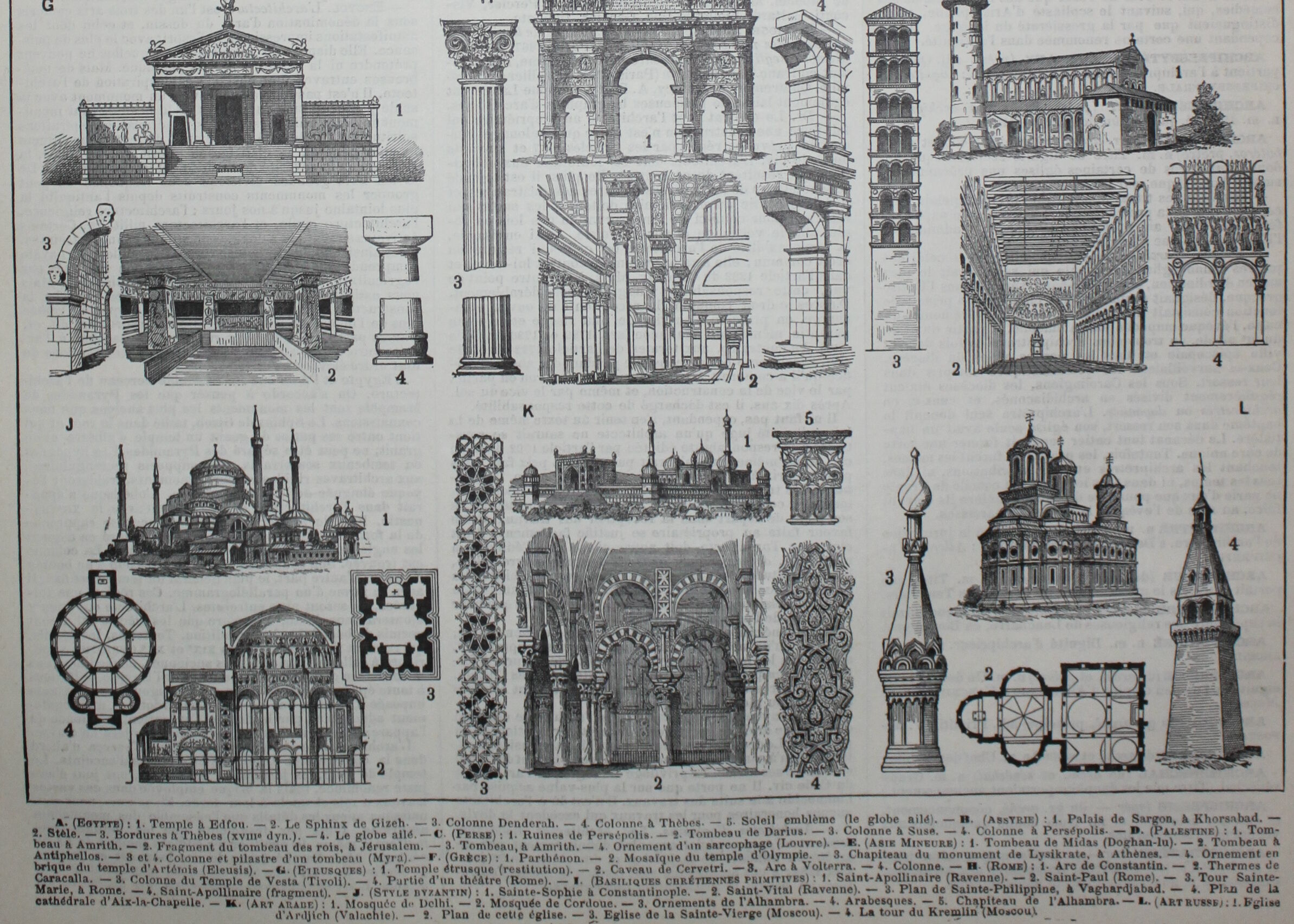 Engraving • Arabic art, decorations, weapons • Original lithograph from 1898