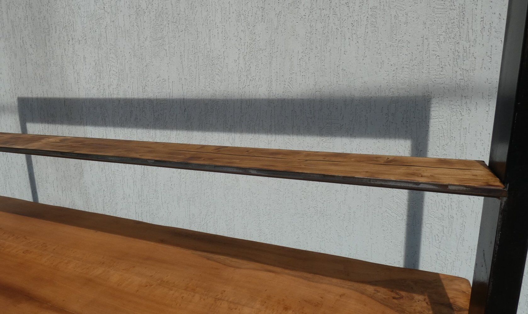 Industrial Island Counter in Steel and Walnut, 1970s