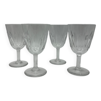 Lot de 4 verres à vin Baccarat modele Cassino