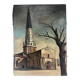Jean Robert Ithier (1904-1977) Ars en Ré, View of the church, oil on canvas signed