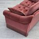 1980s, Scandinavian 2-seater sofa, pink furniture velour.