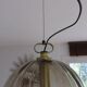 Peill & putzler suspension smoked glass and brass 70s