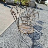 Heart-shaped iron garden chairs