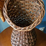 Rattan wicker basket vase