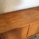 Vintage buffet sliding doors feet compass 1960's