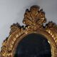 Oval mirror gilded stucco wood