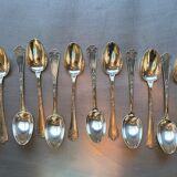 12 mocha spoons , solid silver, Émile Puiforcat