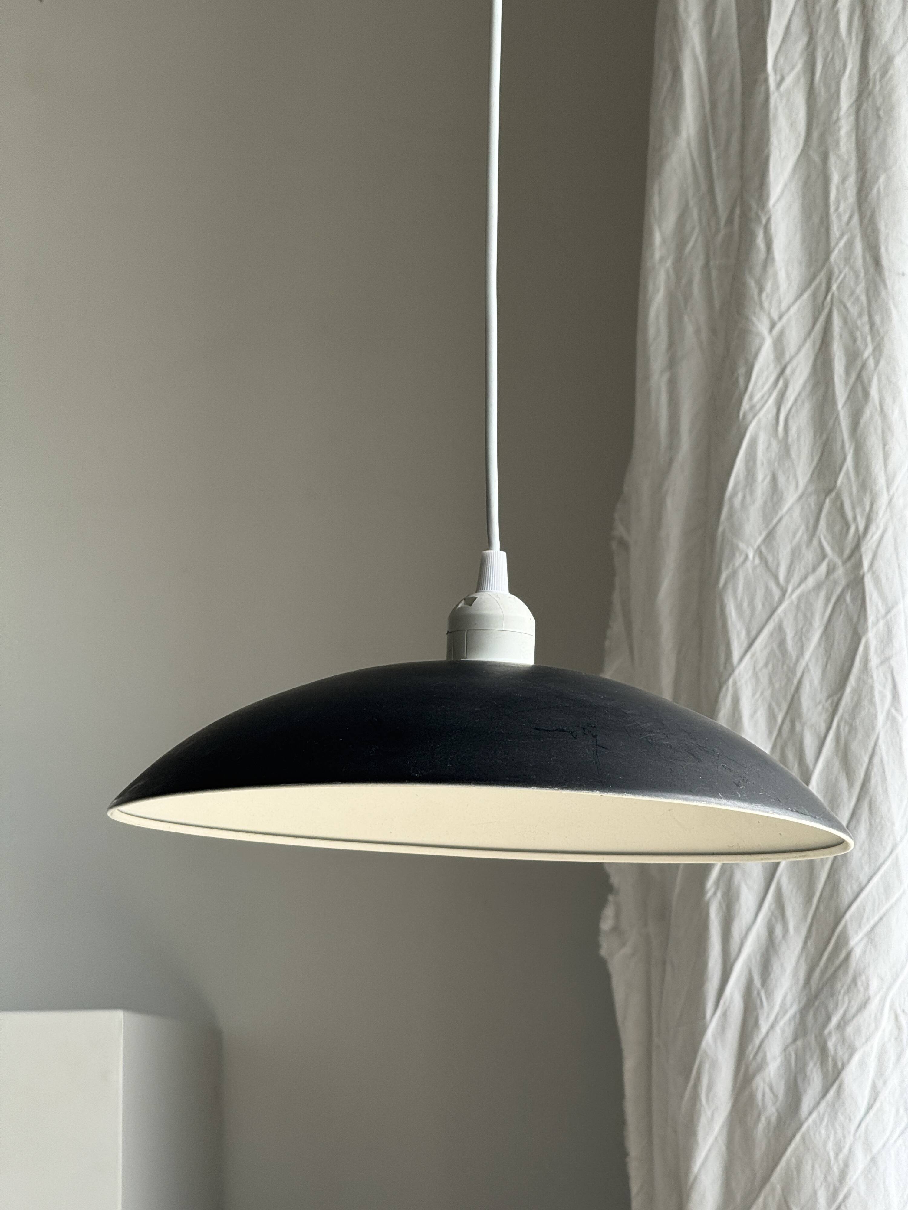 Vintage black pendant light D32