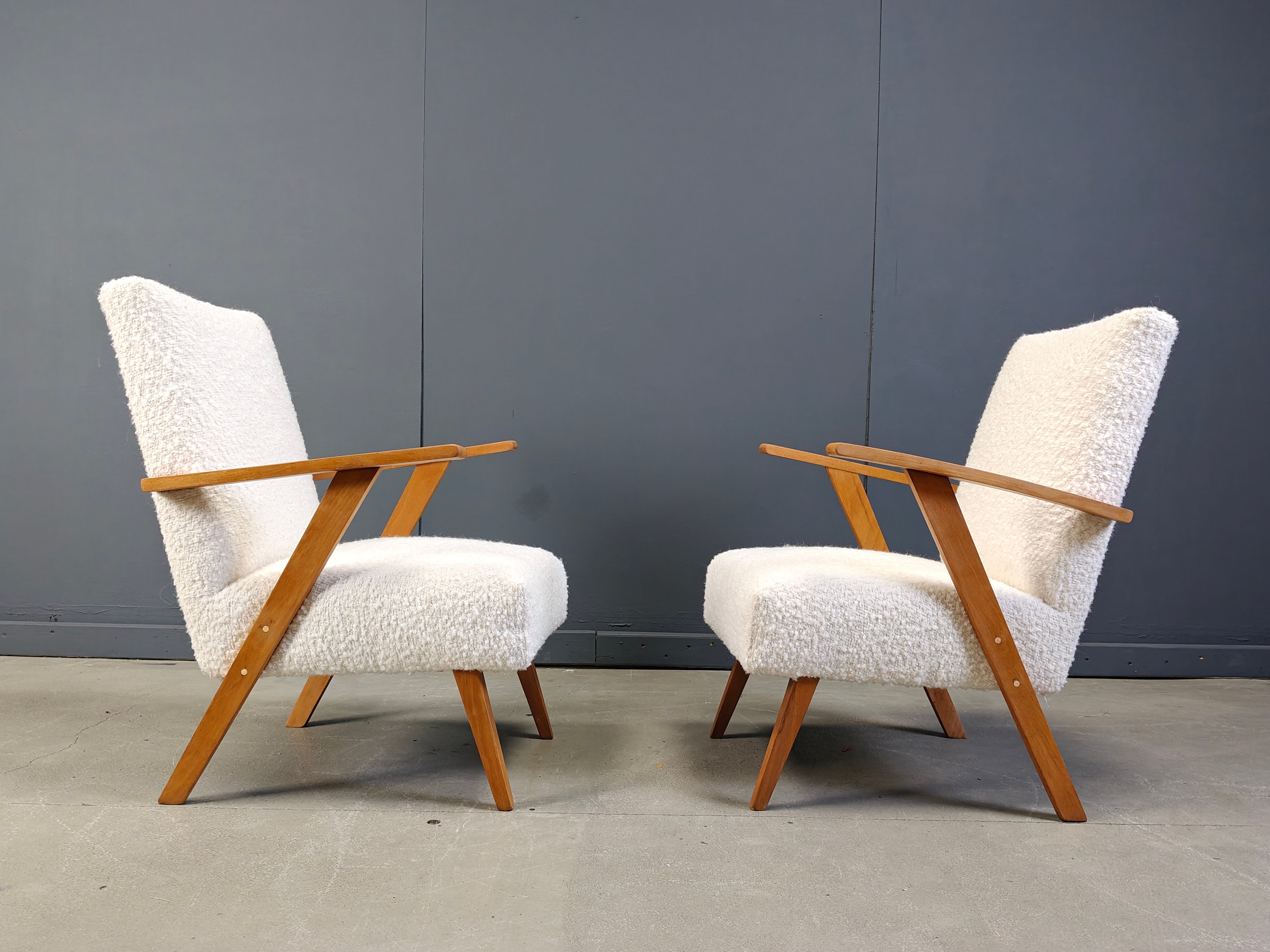 Pair of mid-century Dutch armchairs, 1960s
