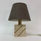 Travertine table lamp with golden details, 1970’s