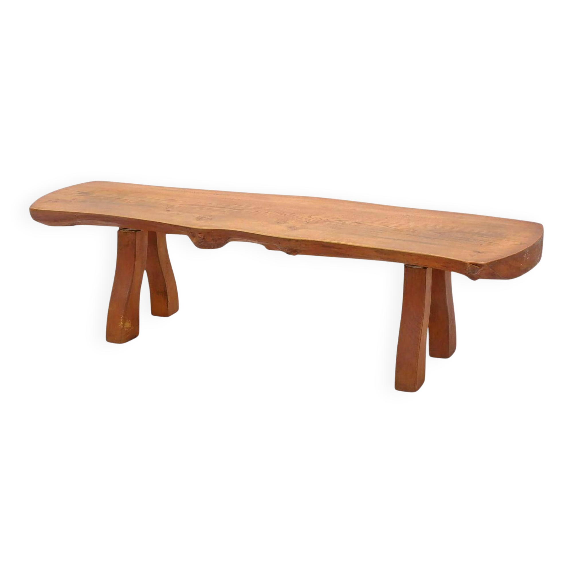 Organic Coffee Table / Bench in Solid Elm by C.A. Beijbom, The Modern Scandinavian