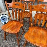 Set of 6 country western style chairs