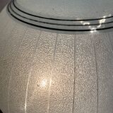 Art Deco blue granite and gold ball ceiling light