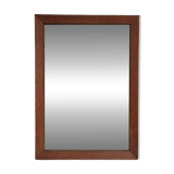 Large rectangular mirror with solid wood frame