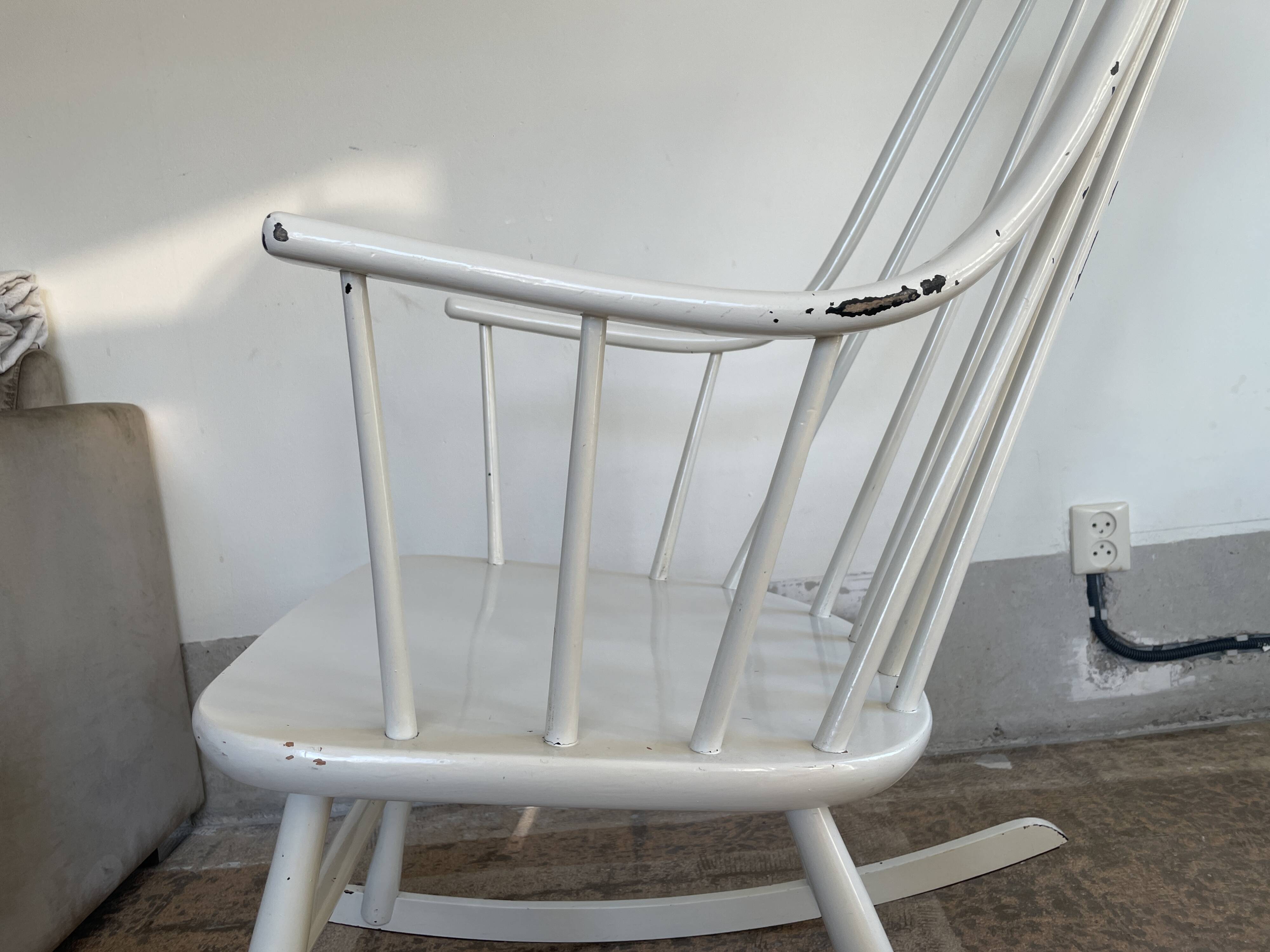 White Grandessa rocking chair by Lena Larson for Nesto