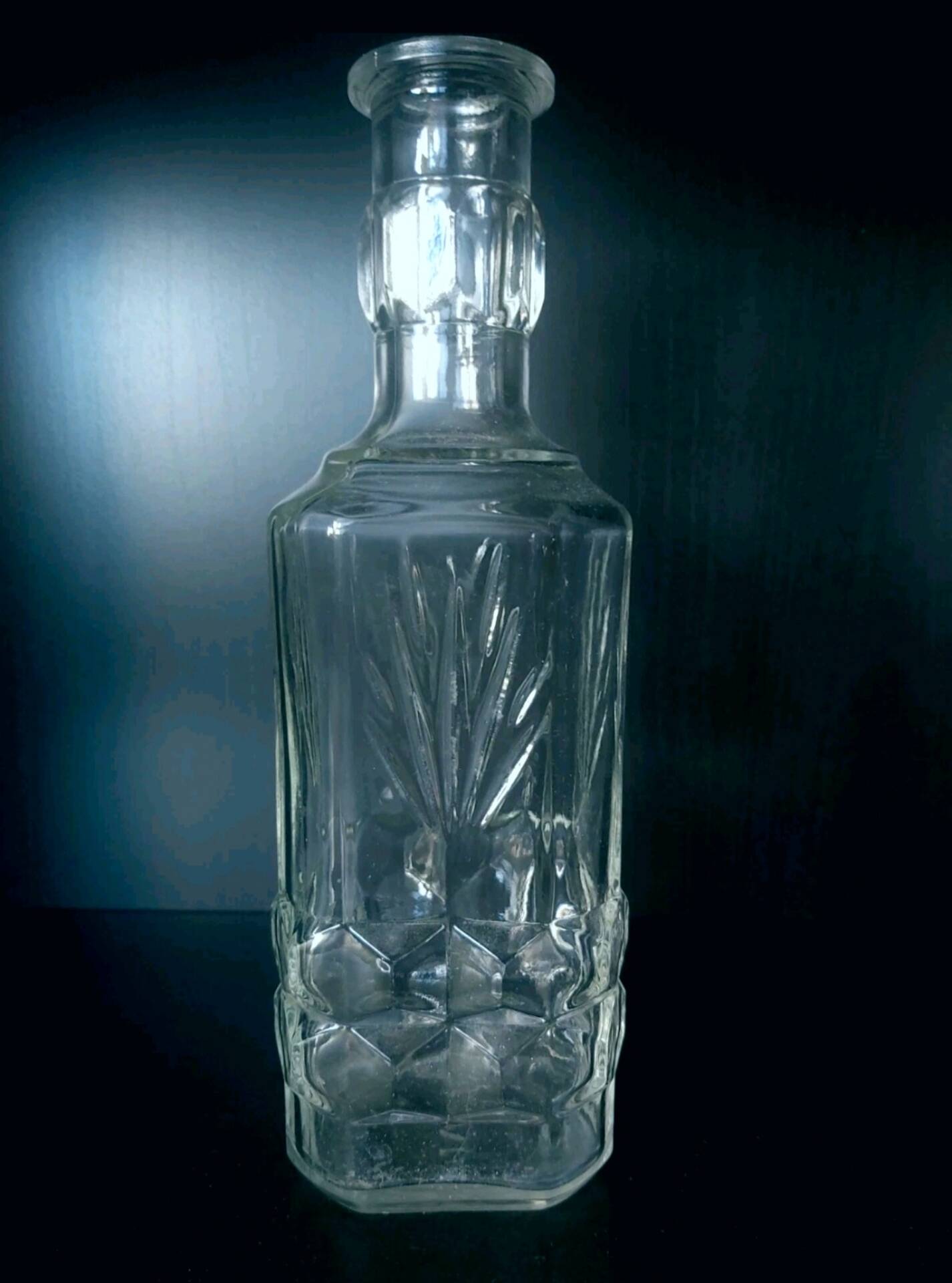 Carafe à whisky en verre taillé vintage 25 cm