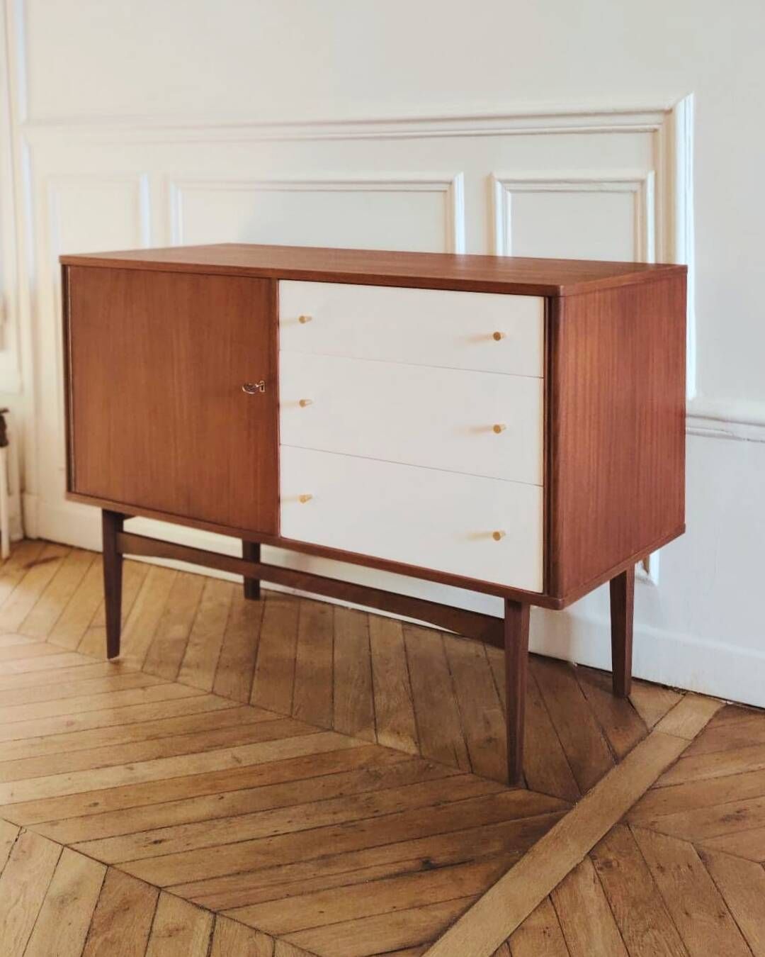 Renovated vintage buffet/enfilade, Scandinavian style, 1960s.