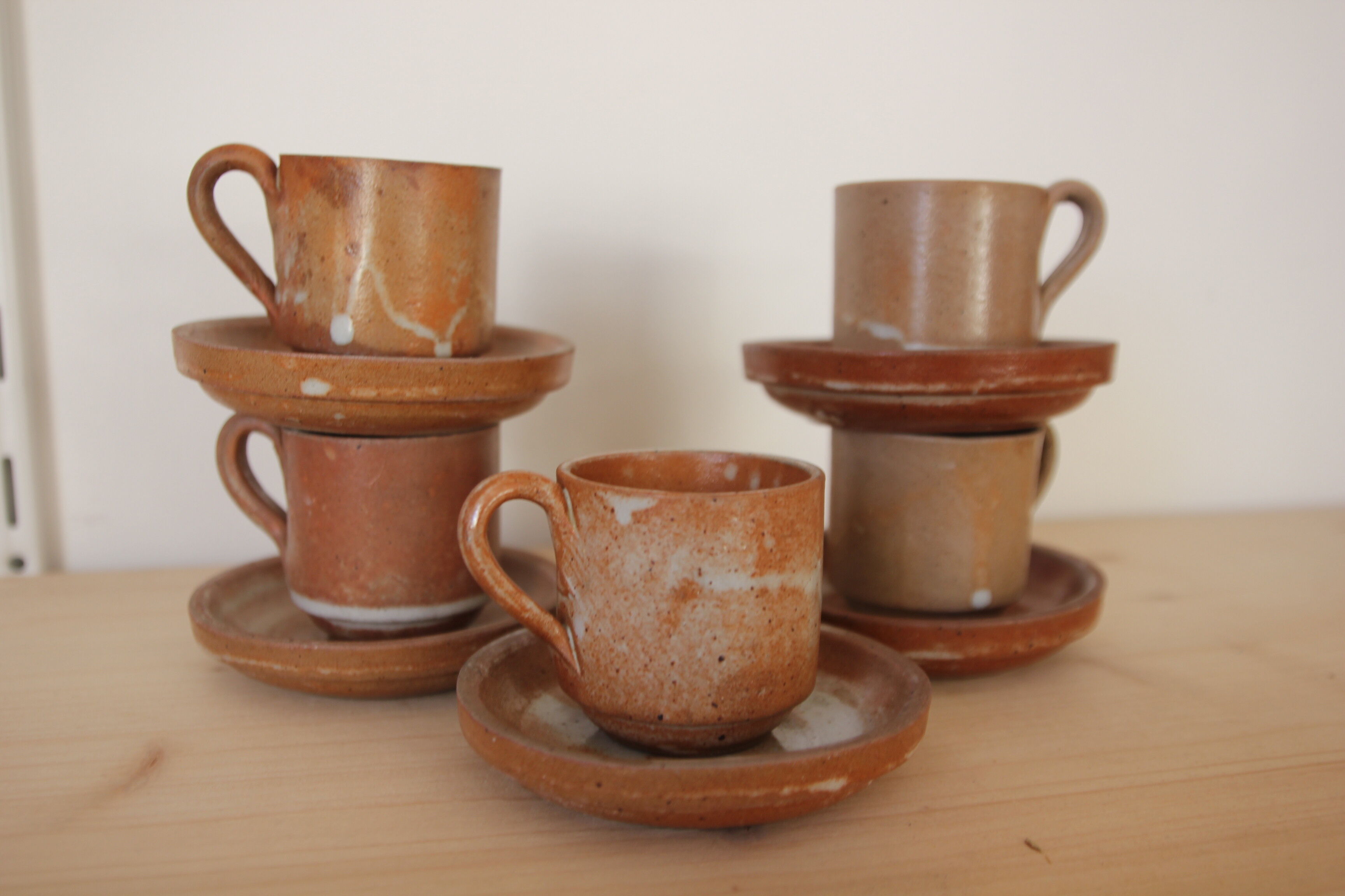 Set of 5 sandstone cups