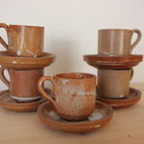 Set of 5 sandstone cups