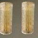 Lot de 2 appliques extra larges en verre de Murano et laiton