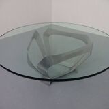 Glass coffee table by Knut Hesterberg for Ronald Schmitt, 1960s.