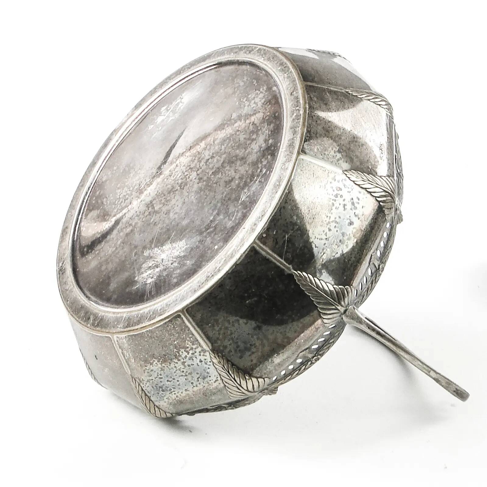 Art Nouveau basket, silver-plated brass, WMF, Germany, early 20th century
