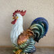 Grande porcelain coq sculpture Italy