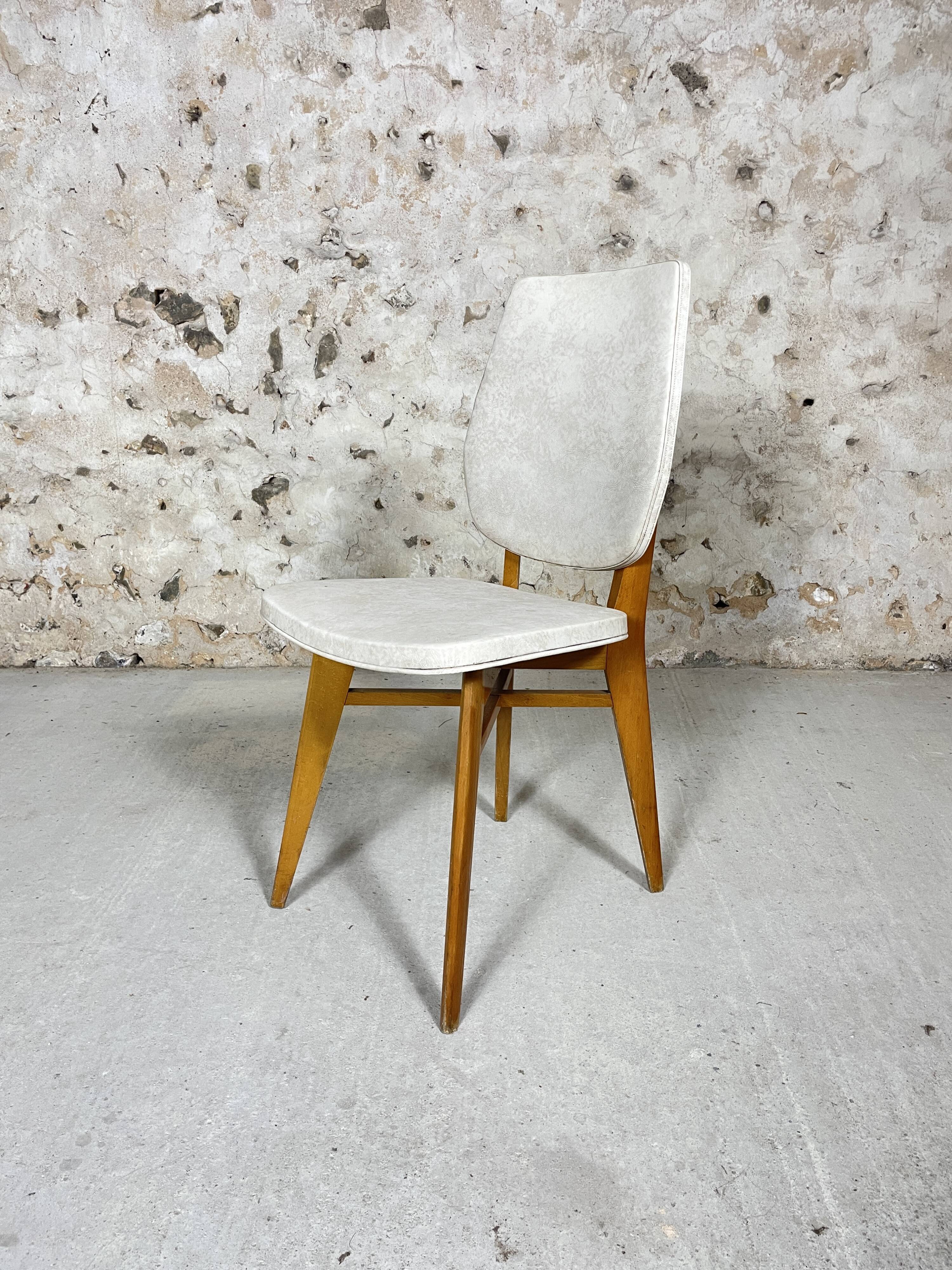 Chaises skaï blanc