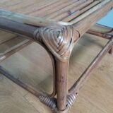 Wicker rattan end table