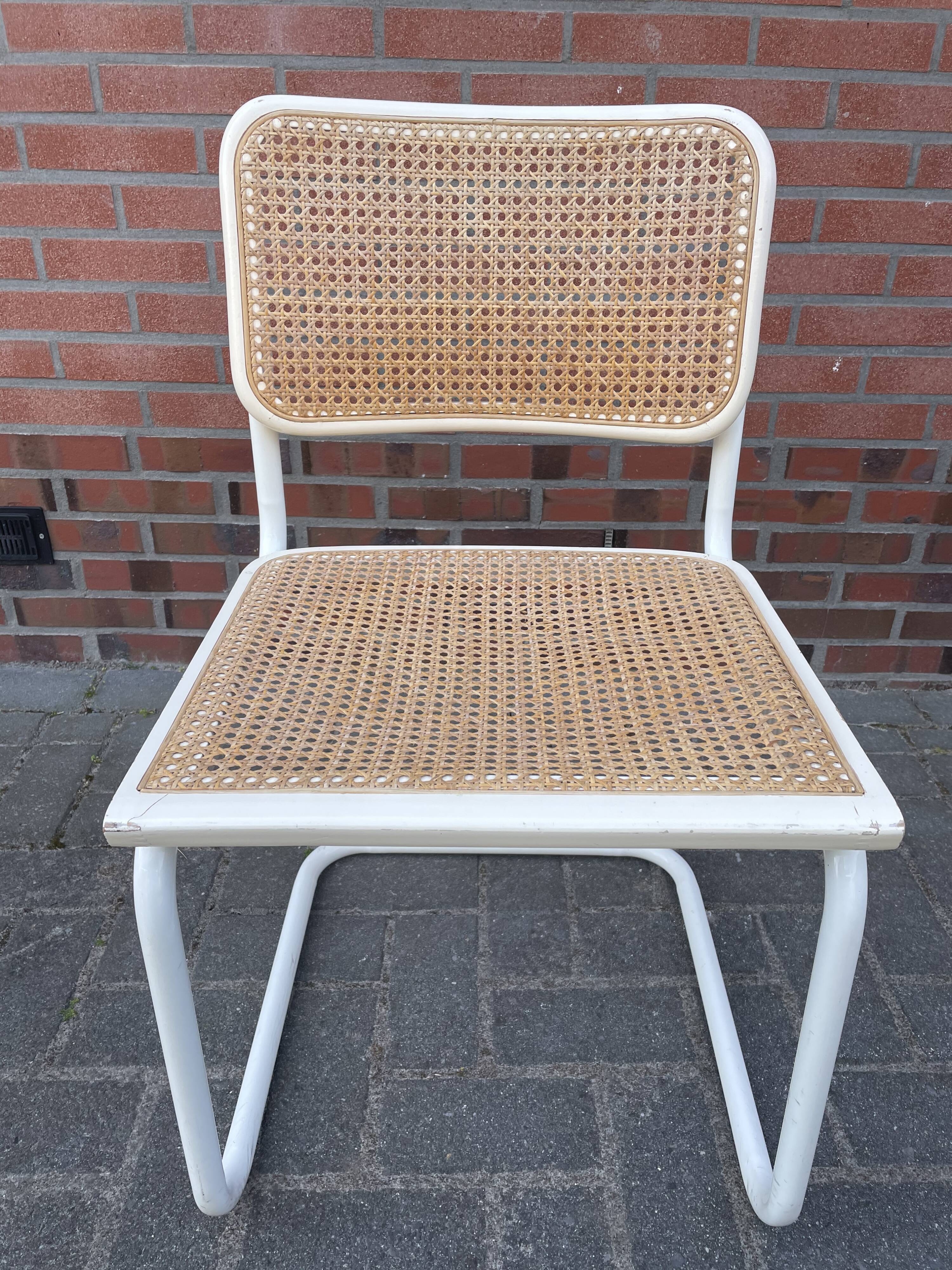 Cesca dining room chair designed by Marcel Breuer