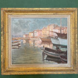 Tableau Port de Saint Tropez 1939 Hippolyte Lety