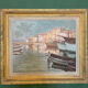 Painting Port of Saint Tropez 1939 Hippolyte Lety