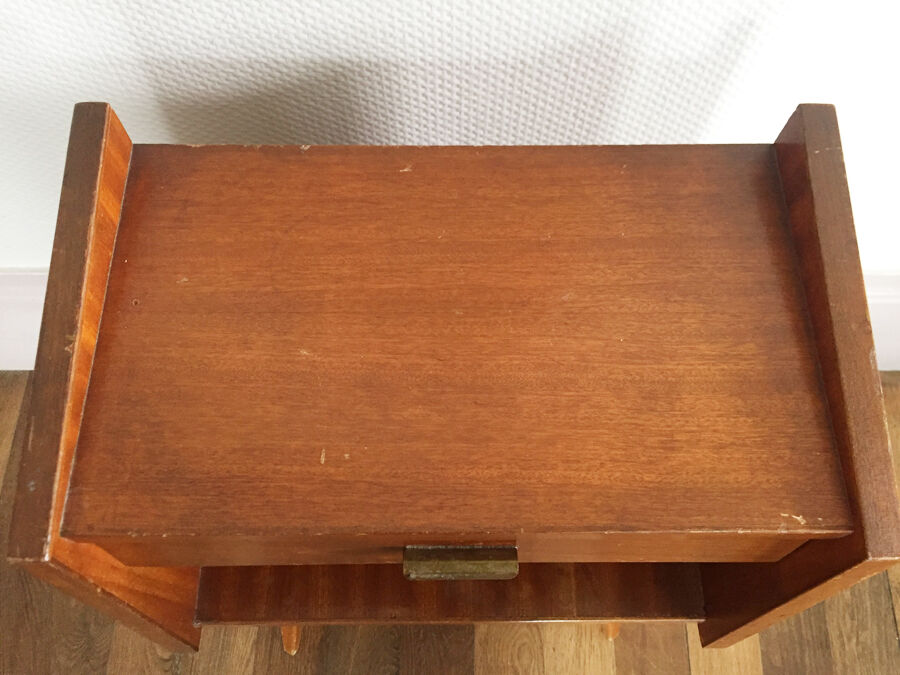 Chevet vintage pieds compas, années 60