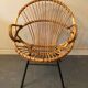Rattan armchair 50s