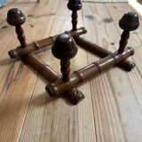 Bamboo imitation accordion coat rack