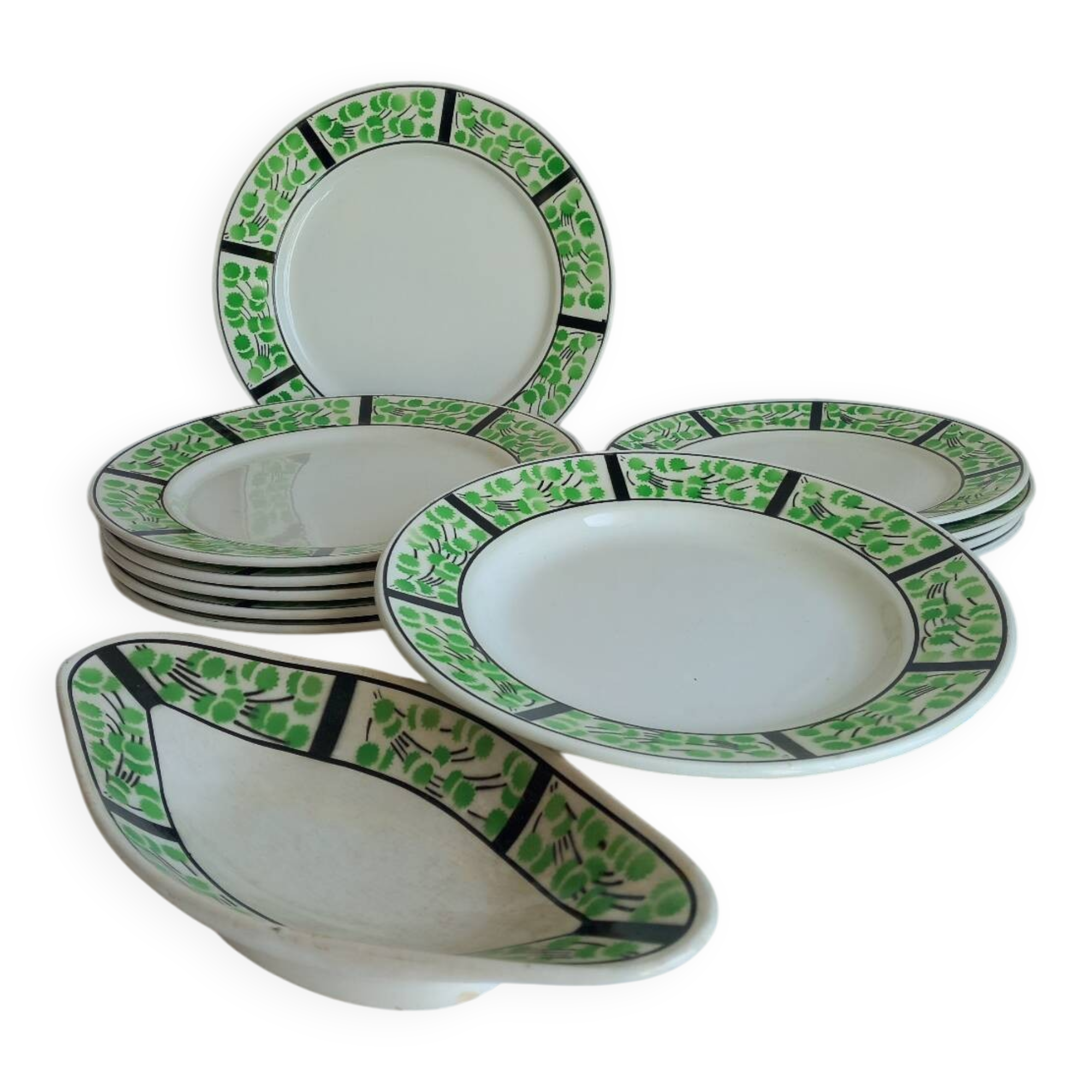 Old service Sarreguemines Digoin model Reinette Art