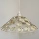 Vintage French Cream and Gold Metal Ceiling Light with Autumn Leaves 5520
