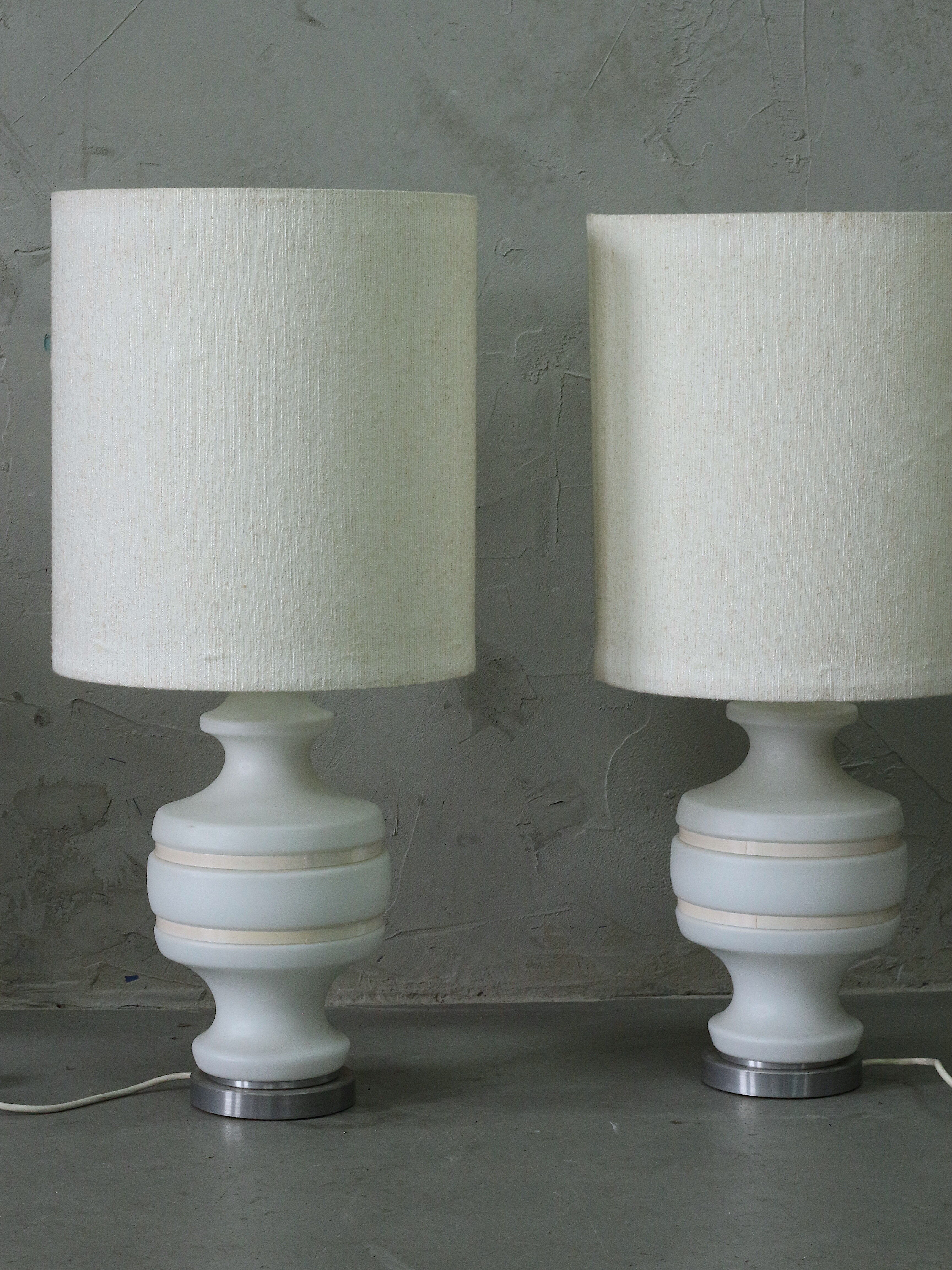 Pair of mid century modern table lamps, 1970's
