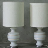 Pair of mid century modern table lamps, 1970's