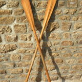 Pair of old wooden oars 153 cm