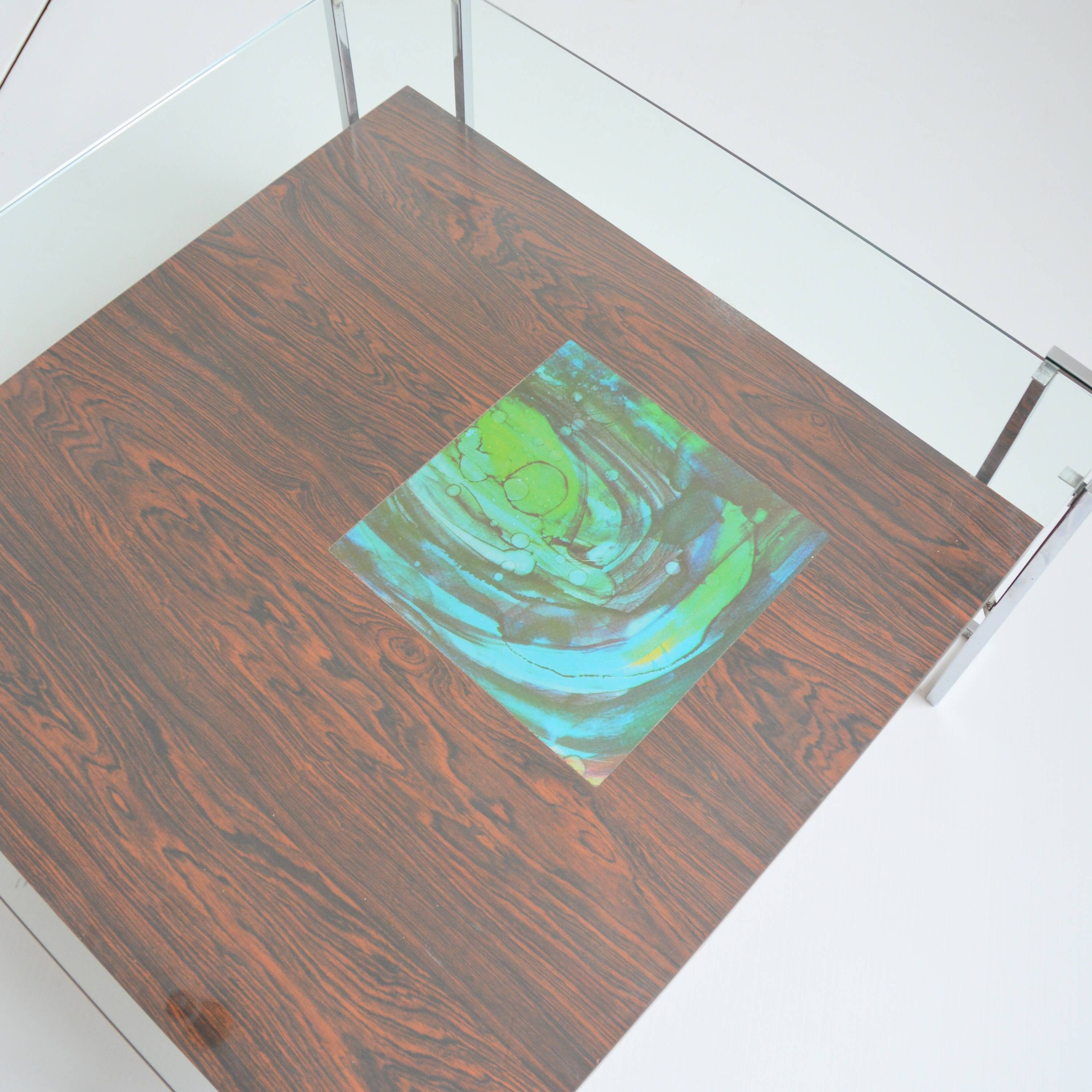 Double tray coffee table Vintage design 1970s