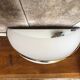 Old metalarte half moon plastic wall lamp + vintage metal support