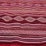 Red Berber carpet Handmade wool 115x215cm