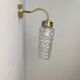 Lot 3 vintage glass wall lamps