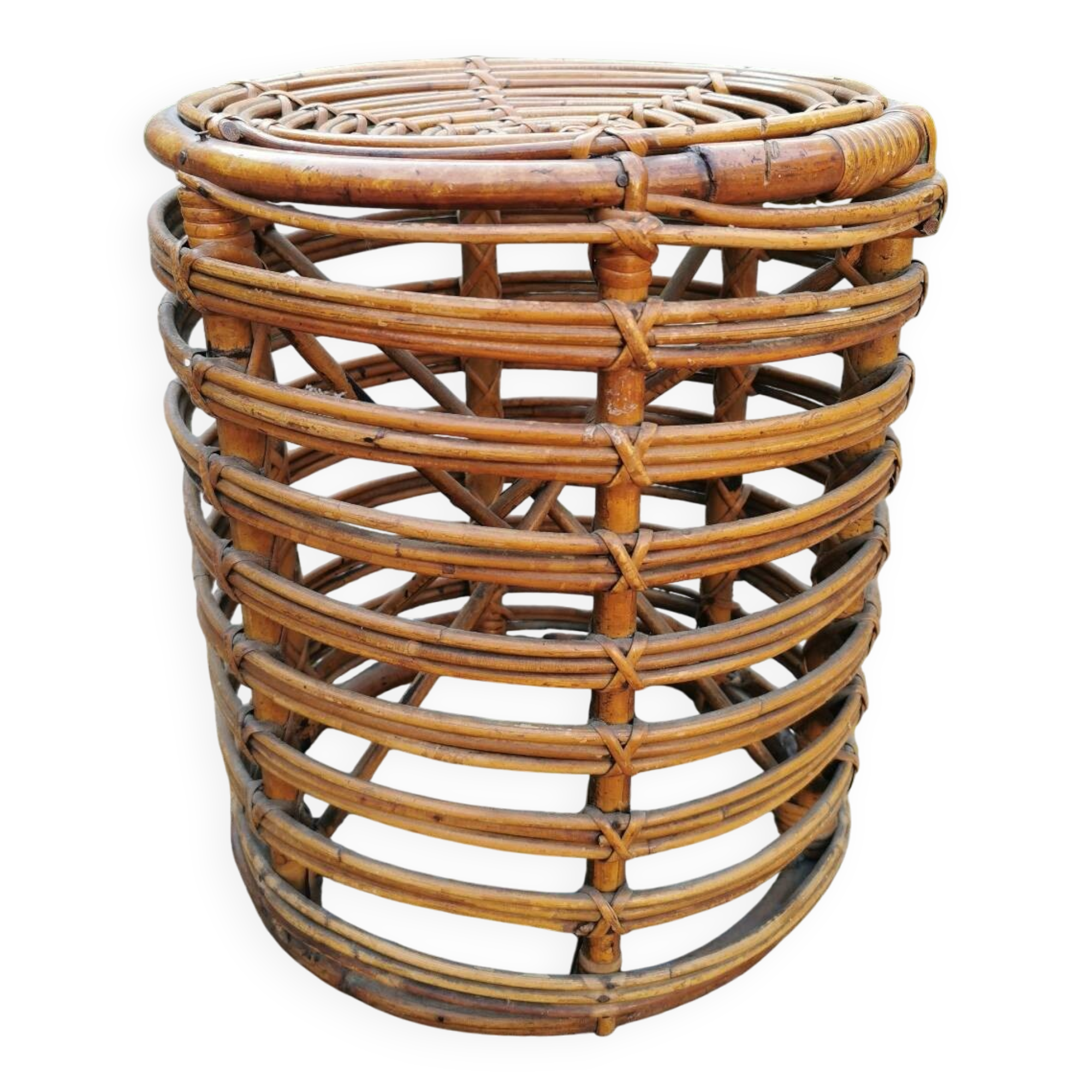 Pouf Rotin Tito Agnoli